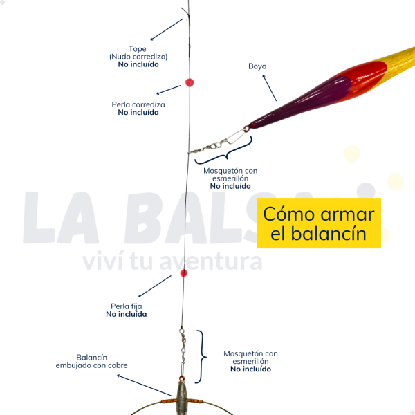 Equipo Balancín Plomo Embujado Y Boya - Imagen 6