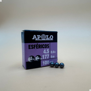 Balines Apolo Esféricos 4,5mm x100u