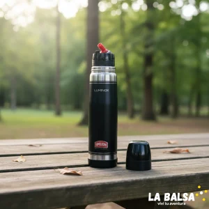 Termo Lumilagro Acero Luminox Negro 1L