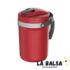 Un acompañante ideal para el tereré, té helado en familia y también para el zumo recién exprimido de los más pequeños del fin de semana. Aislamiento térmico: Espuma de PU /PP Sin BPA Medidas: 32 x 21 cm 2,5 Litros Conservación térmica de 8 (sin hielo) a 12 horas (con) ✔ Fácil de transportar ✔ Versátil ✔ Cómodo para transportar y servir (Boquilla móvil) ✔ Bocal grande que facilita a higienizado interna y la reposición de bebidas ✔ Revestimiento interno de PU: asegura alta resistencia y durabilidad