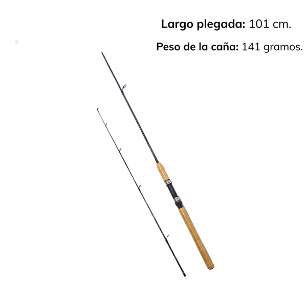 Caña Omoto Black Bass 1.95 metros 2 Tramos - Imagen 3
