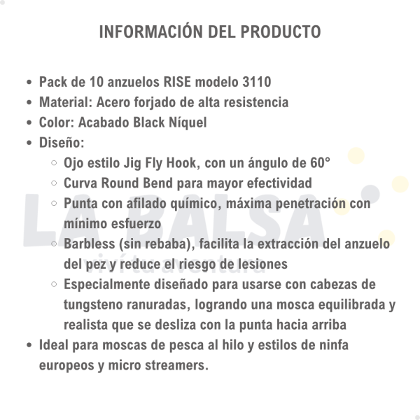 Pack 10 Anzuelos Rise 3110 - Imagen 2