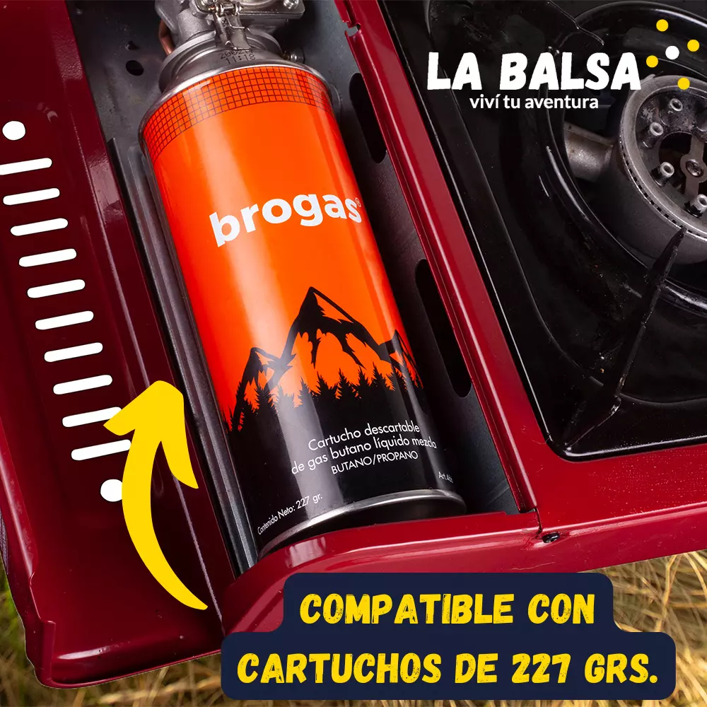 CARTUCHO DESCARTABLE DE GAS BUTANO 227 gr. - BROGAS