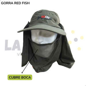 Gorra Red Fish Con Cubrenuca Desmontable