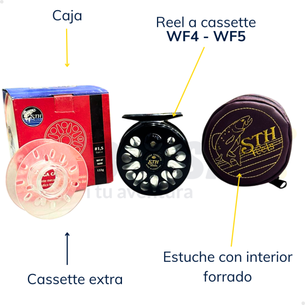Reel Mosca Fly STH Cayuga #1.5 Líneas WF4 - WF5 - Imagen 3