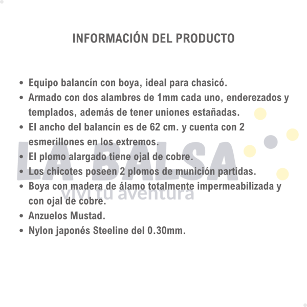 Equipo Balancín Con Boya Para Chasicó - Imagen 2