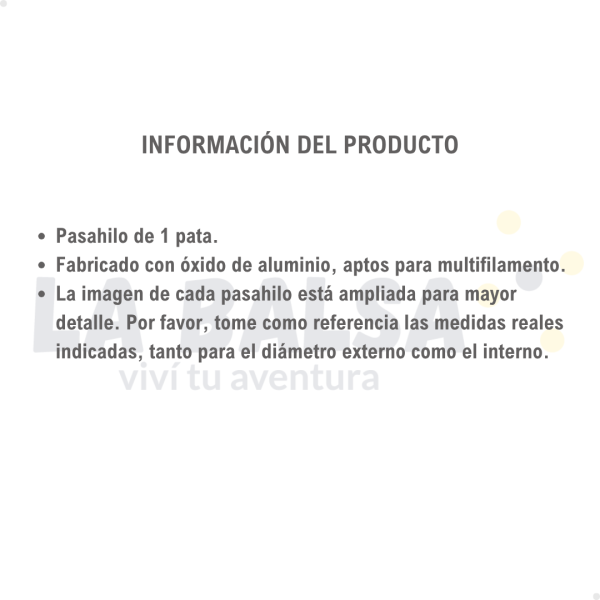 Pasahilo 1 pata de óxido de aluminio - Imagen 2