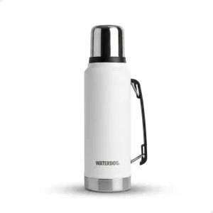Termo Waterdog c/Manija - 1 Litro (Tapón Cebador) (Blanco)