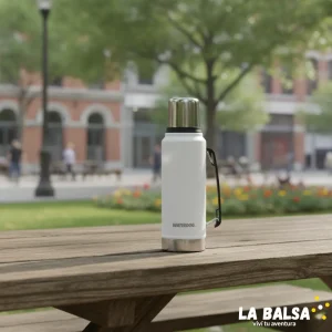 Termo Waterdog c/Manija - 1 Litro (Tapón Cebador) (Blanco)
