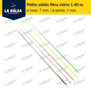 Pelito Sólido Fibra De Vidrio | Largo 1.40 m. | Base 7 mm. | Punta 1 mm.