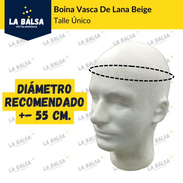Boina Vasca De Lana Beige - Imagen 2
