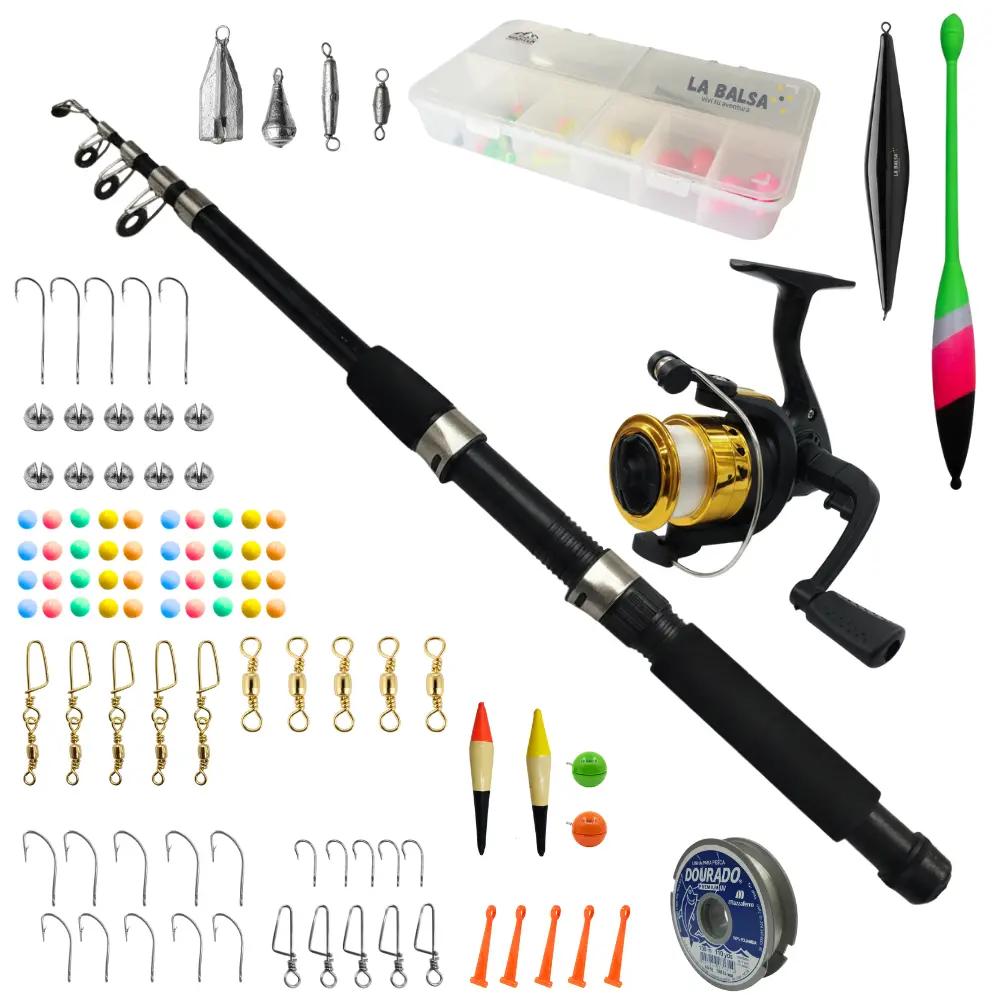 Combo Caña Tel. 1.80m + Reel + Accesorios