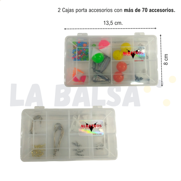 Kit de Pesca Completo - Caña + Reel + Cajas con 75 Accesorios - Imagen 8