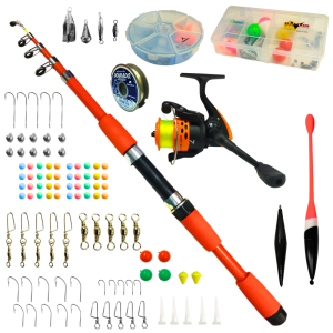 Combo Caña Tel. 2.40 m + Reel + Accesorios