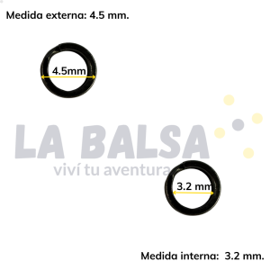Pack 10 Anillas Llavero Para Señuelo Y Cucharas - 4.5 mm