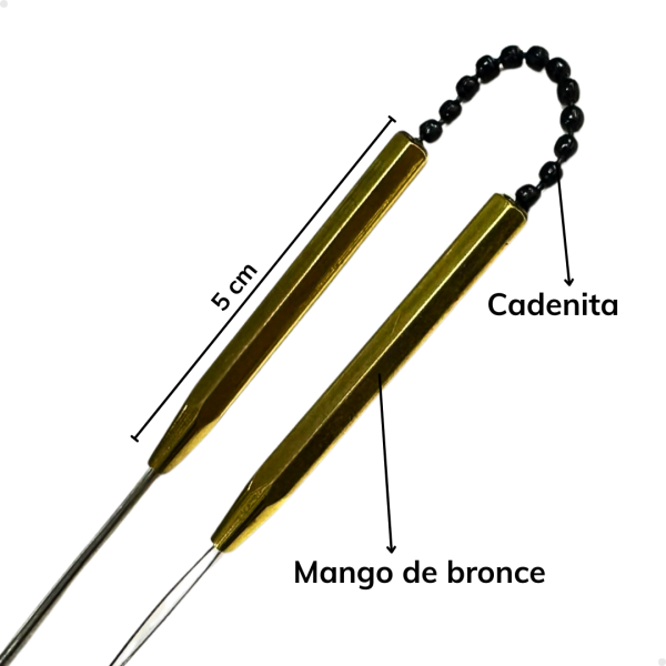 Enhebrador/punzón hexagonal Bronce - Imagen 4