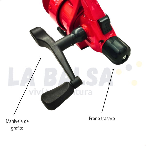 Combo Caña 2 Tramos Rover 1.80 + Reel Eagle + Accesorios - Imagen 9