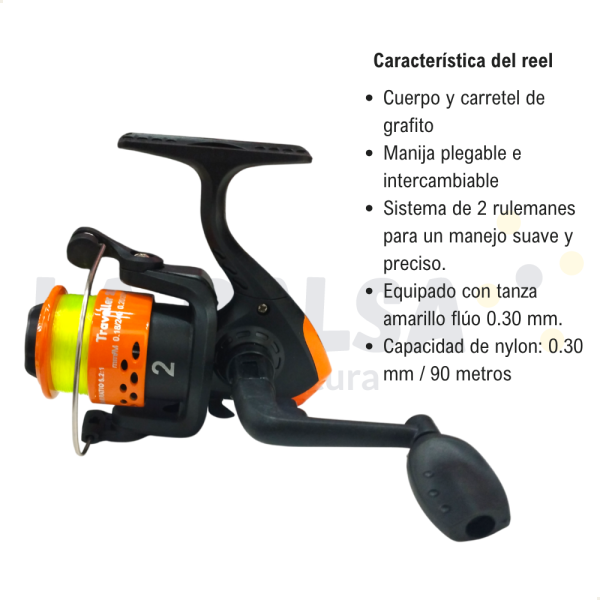 Combo Caña Tel. 1.80m + Reel + Bolso niño + Accesorios - Imagen 7