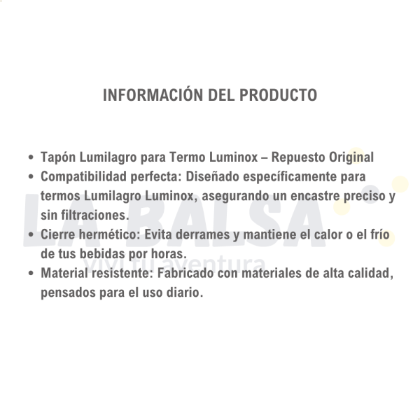 Tapón Lumilagro Para Termo Luminox - Imagen 2