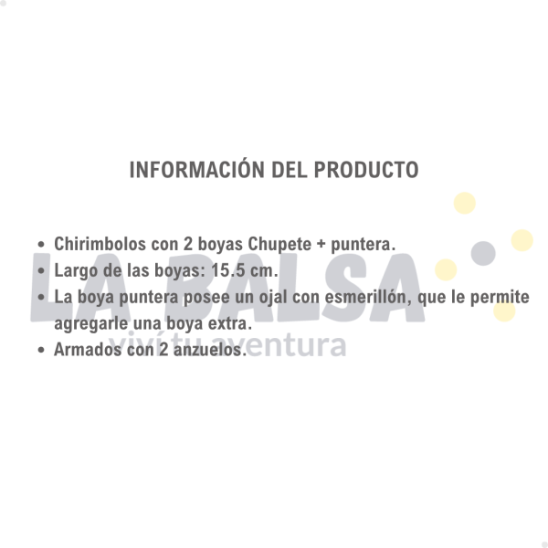 Chirimbolo Boyas Chupete 15.5 cm + Puntera - Imagen 2