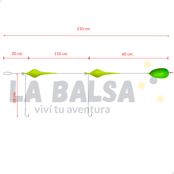 Chirimbolo Boyas Chupete 15.5 cm + Puntera - Imagen 3