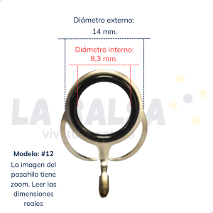 Pasahilo 3 patas de óxido de aluminio - N° 12