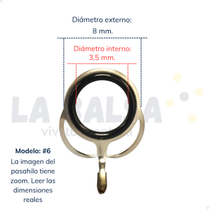 Pasahilo 3 patas de óxido de aluminio - N° 6