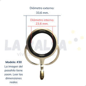 Pasahilo 3 patas de óxido de aluminio - N° 30