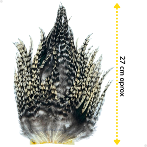 Patches Saddle 30 plumas aproximadamente - 10 a 15 cm. largo (Grizzly)