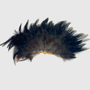 Patches Saddle 30 plumas aproximadamente - 8 a 14 cm. Largo Naturales - negro