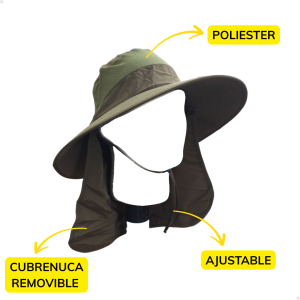 Sombrero Australiano Cubrenuca (25-112-1) (Oliva)