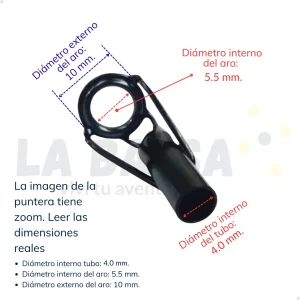 Puntera Óxido de Aluminio - Tubo interno 4 mm. - Aro interno 5.5 mm.