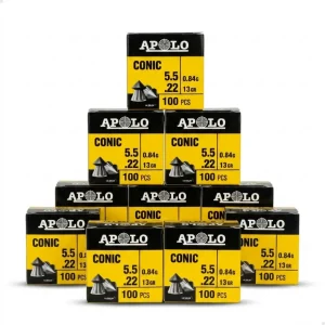 Pack 10 Cajas Balines APOLO Cónico 5.5 mm. x 100 unidades