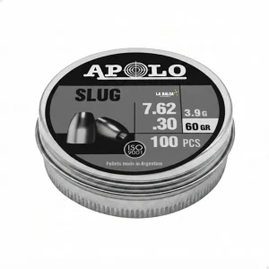 Balines APOLO Slug Calibre 7.62 mm 60 GR (.30) x 100 Unidades